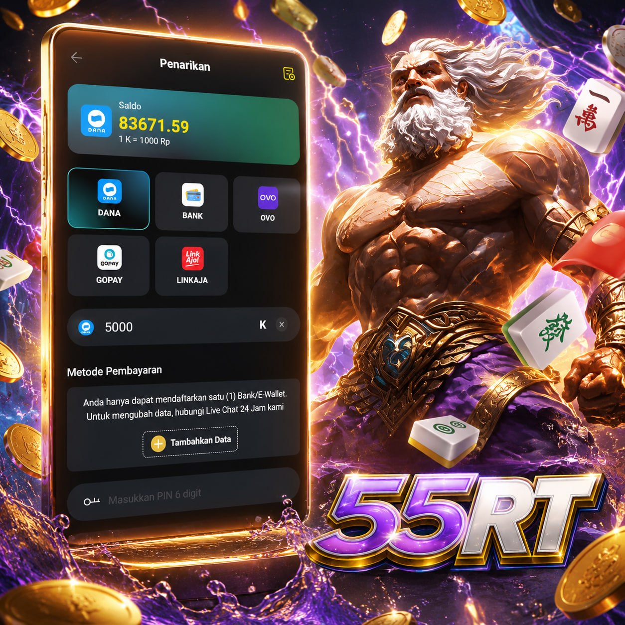 55RT - Situs Resmi Slot Online dan Pilihan Game PG Soft